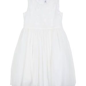 Il Gufo Sleeveless Dress with Floral Accents